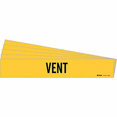 BRADY 72951PK Pipe Marker Adhesive Black Vent PK5