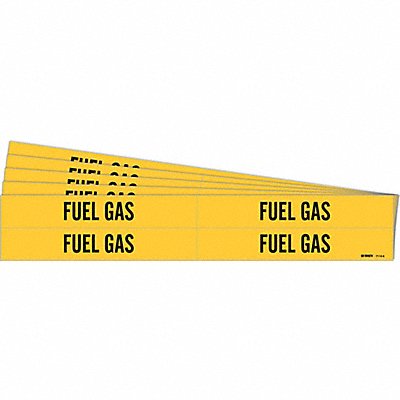 BRADY 71144PK Pipe Marker Adhesive Black Fuel Gas PK5