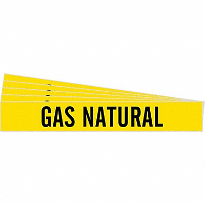 BRADY 83585PK Pipe Marker Black Gas Natural PK5