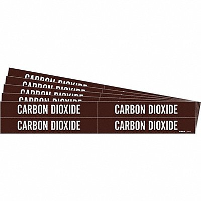 BRADY 73384PK Pipe Marker White Carbon Dioxide PK5