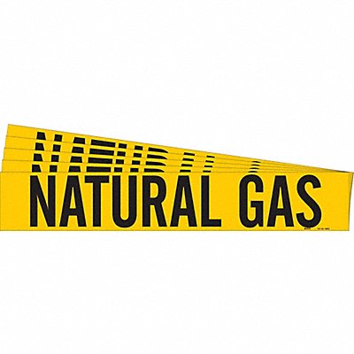 BRADY 105803PK Pipe Marker Black Natural Gas PK5