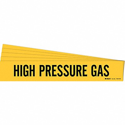 BRADY 71381HVPK Pipe Marker Black High Pressure Gas PK5