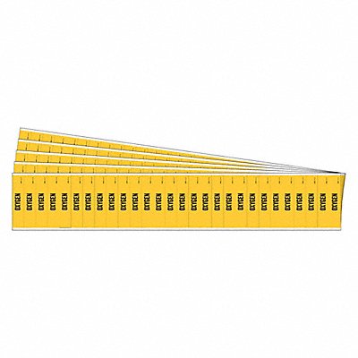 BRADY 91955PK Pipe Marker Adhesive Black Oxygen PK5