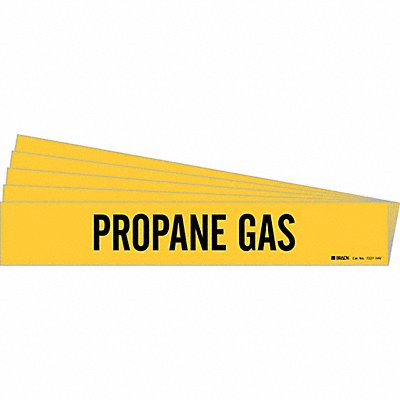 BRADY 72271HVPK Pipe Marker Black Propane Gas PK5