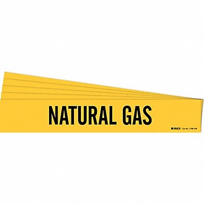 BRADY 71961HVPK Pipe Marker Black Natural Gas PK5