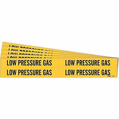 BRADY 71764PK Pipe Marker Black Low Pressure Gas PK5