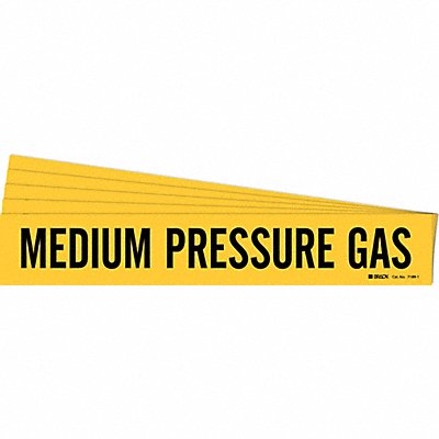 BRADY 71891PK Pipe Marker Medium Pressure Gas PK5
