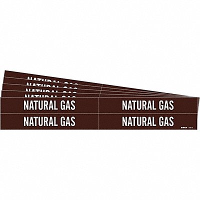 BRADY 73954PK Pipe Marker White Natural Gas PK5