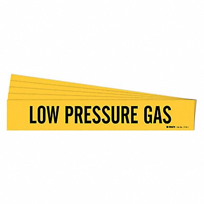 BRADY 71761PK Pipe Marker Black Low Pressure Gas PK5