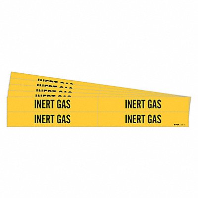 BRADY 87914PK Pipe Marker Adhesive Black Inert Gas PK5