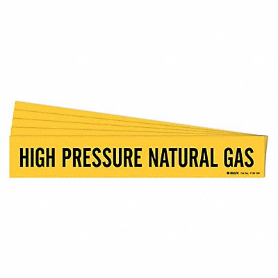 BRADY 71391HVPK Pipe Marker Hi-Pressure Natural Gas PK5