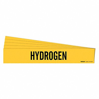 BRADY 71571HVPK Pipe Marker Adhesive Black Hydrogen PK5