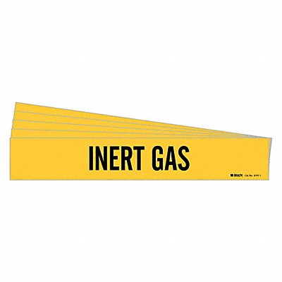 BRADY 87911PK Pipe Marker Adhesive Black Inert Gas PK5