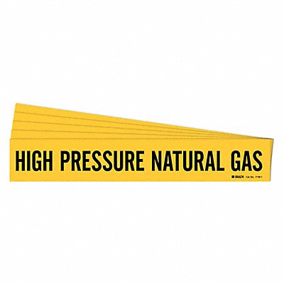 BRADY 71391PK Pipe Marker Hi-Pressure Natural Gas PK5
