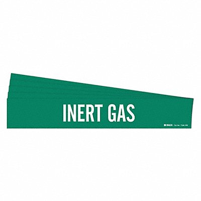 BRADY 71641HVPK Pipe Marker Adhesive White Inert Gas PK5