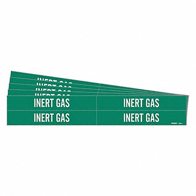 BRADY 71644PK Pipe Marker Adhesive White Inert Gas PK5