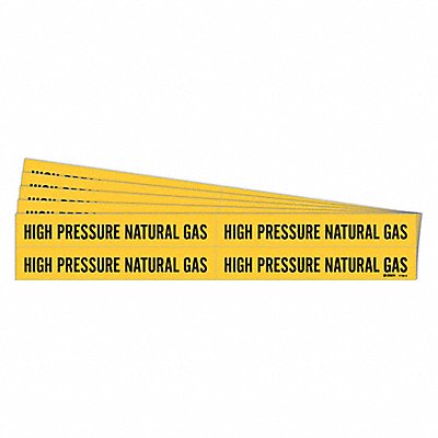BRADY 71394PK Pipe Marker Hi-Pressure Natural Gas PK5