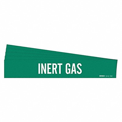 BRADY 71641PK Pipe Marker Adhesive White Inert Gas PK5