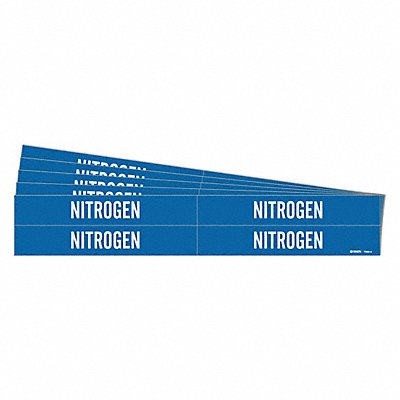 BRADY 72004PK Pipe Marker Adhesive White Nitrogen PK5
