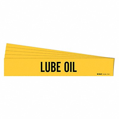 BRADY 71811PK Pipe Marker Adhesive Black Lube Oil PK5