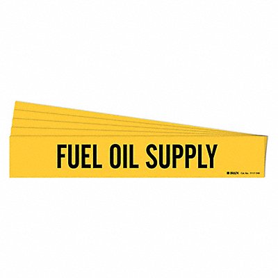 BRADY 71171HVPK Pipe Marker Black Fuel Oil Supply PK5