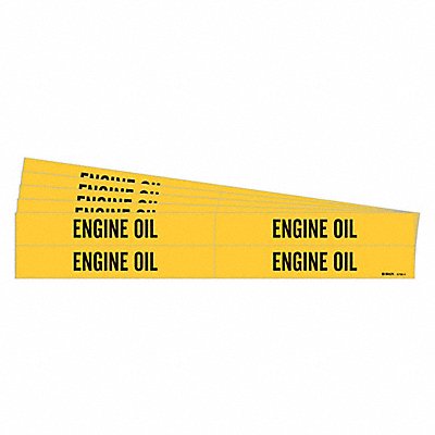 BRADY 87864PK Pipe Marker Black Engine Oil PK5
