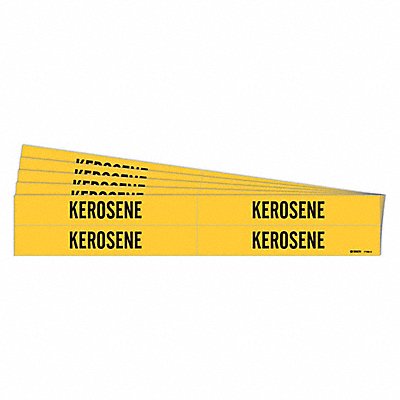 BRADY 71694PK Pipe Marker Adhesive Black Kerosene PK5
