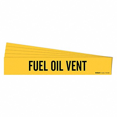 BRADY 71181HVPK Pipe Marker Black Fuel Oil Vent PK5