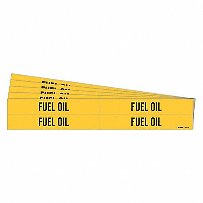 BRADY 71154PK Pipe Marker Adhesive Black Fuel Oil PK5