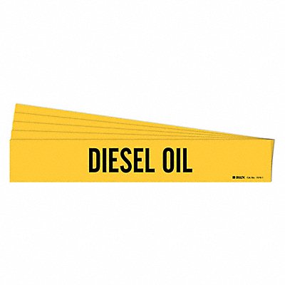 BRADY 70781PK Pipe Marker Black Diesel Oil PK5