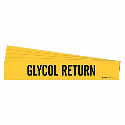 BRADY 71221PK Pipe Marker Black Glycol Return PK5