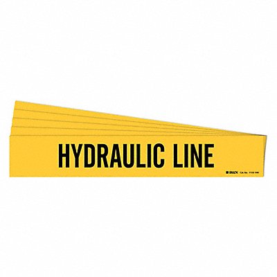 BRADY 71531HVPK Pipe Marker Black Hydraulic Line PK5