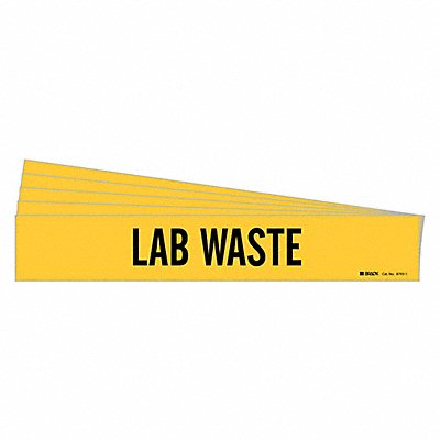 BRADY 87931PK Pipe Marker Adhesive Black Lab Waste PK5