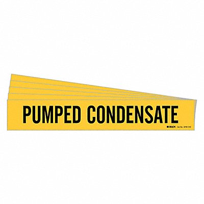 BRADY 87991HVPK Pipe Marker Black Pumped Condensate PK5