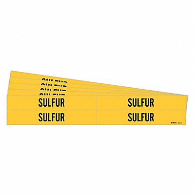 BRADY 88084PK Pipe Marker Adhesive Black Sulfur PK5