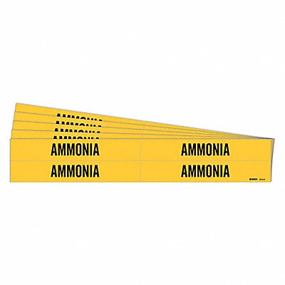 BRADY 70144PK Pipe Marker Adhesive Black Ammonia PK5
