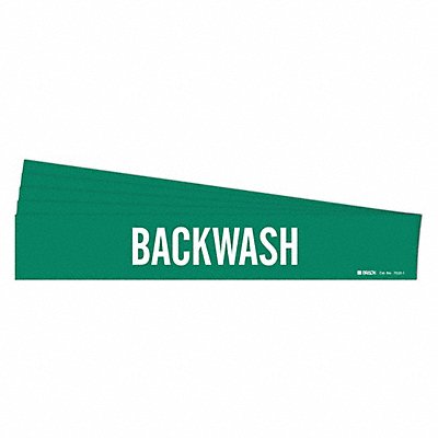 BRADY 70201PK Pipe Marker Adhesive White Backwash PK5