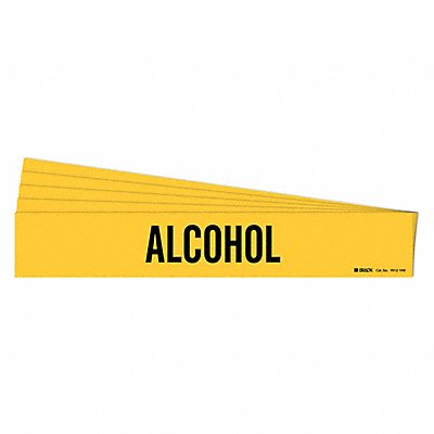 BRADY 70121HVPK Pipe Marker Adhesive Black Alcohol PK5