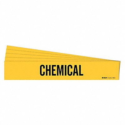 BRADY 70421PK Pipe Marker Adhesive Black Chemical PK5