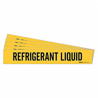 BRADY 72351PK Pipe Marker Refrigerant Liquid PK5