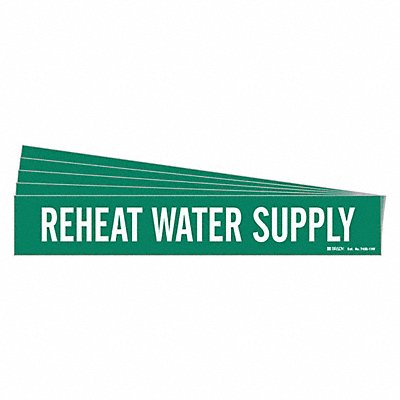 BRADY 74051PK Pipe Marker Reheat Water Return PK5