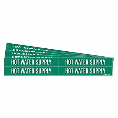 BRADY 73774PK Pipe Marker Hot Water Supply PK5