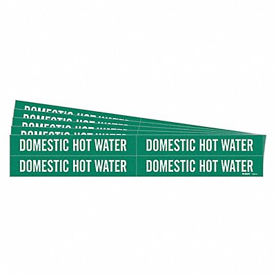 BRADY 73504PK Pipe Marker Domestic Hot Water PK5