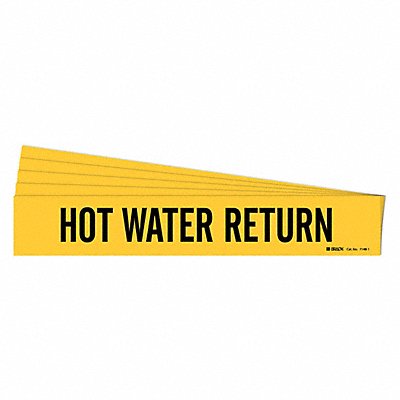 BRADY 71481PK Pipe Marker Hot Water Return PK5