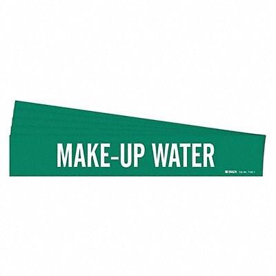 BRADY 71821PK Pipe Marker Make-Up Water PK5