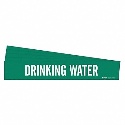 BRADY 70931PK Pipe Marker White Drinking Water PK5
