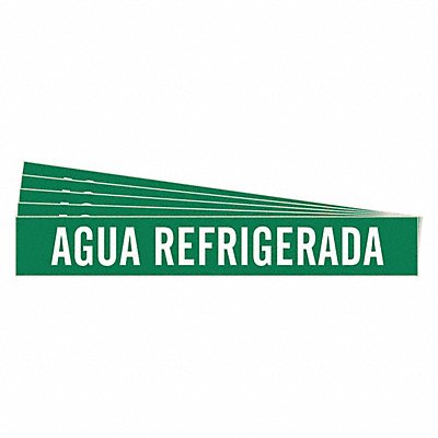 BRADY 83477PK Pipe Marker White Agua Refrigerada PK5