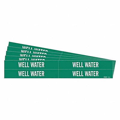 BRADY 73054PK Pipe Marker White Well Water PK5