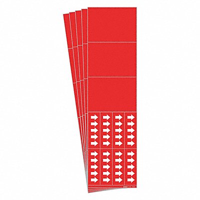 BRADY 70243CPK Pipe Marker Adhesive White No Legend PK5
