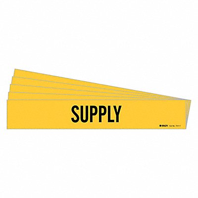 BRADY 73111PK Pipe Marker Adhesive Black Supply PK5